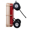 Outdoor Pulling Garden Cart Wagon with Wood Railing