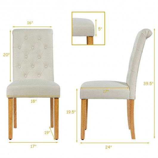 Set of 2 Tufted Dining Chair