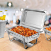 4-Pack of Full Size Tray 8 Quart Stainless Steel Chafer for Buffet