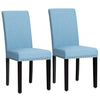 Set of 2 Fabric Upholstered Dining Chairs with Nailhead