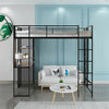 Twin Size Space-Saving Metal Loft Bunk Bed