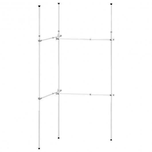Double 2 Tier Adjustable & Telescopic Clothes Hangers