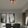 Semi Flush Mount Ceiling Light with Industrial Retro Design