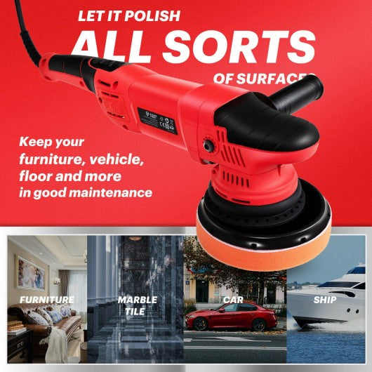 1100W Dual Action Random Orbital Polisher Kit