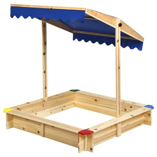 Kids Outdoor Playset Wooden Sandbox