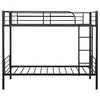 Metal Twin Kids Bunk Bed with Ladder Safety Guard Rails