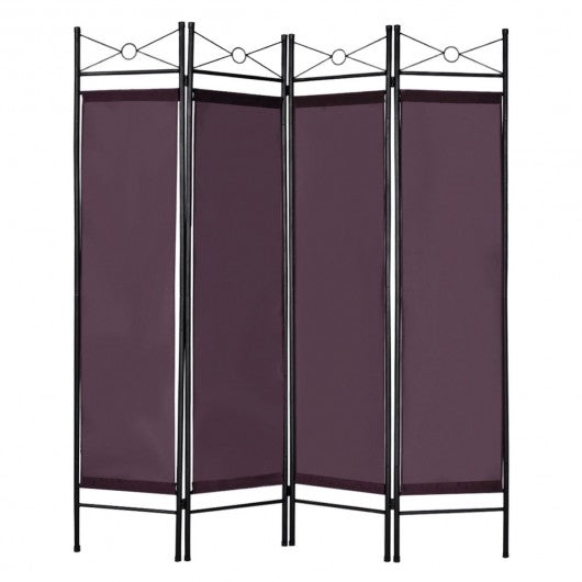 4 Panels Metal Frame Room Private Folding Screen