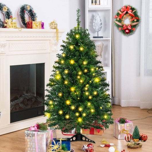 4 ft Tabletop Artificial Christmas Tree with LED Lights