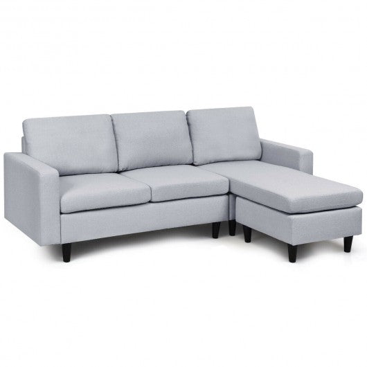 Convertible Sectional L-Shaped Couch with Reversible Chaise