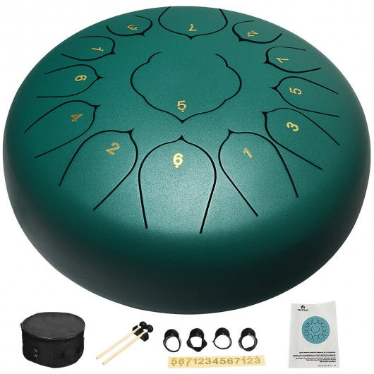 Steel Tongue Handpan Drum 13 Notes 12€�