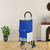 Removable Folding Shopping Cart with Bungee Cord-Blue