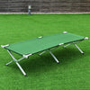 Outdoor Hiking Portable Aluminum Folding Camping Bed with Bag-Green