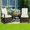 Patio Wicker Porch Garden Lawn Reclining Rocking Chair