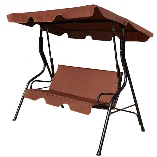 3 Seats Patio Canopy Swing