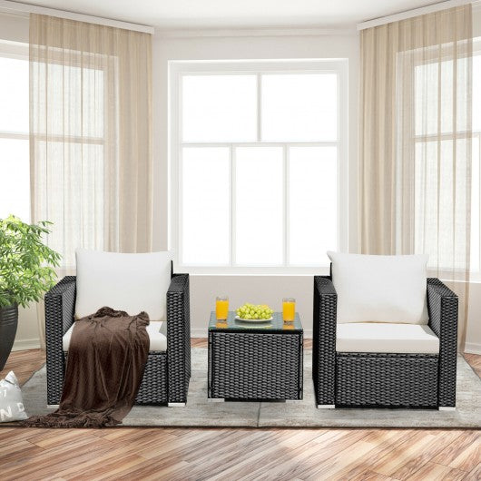 3PCS Patio wicker Furniture Set