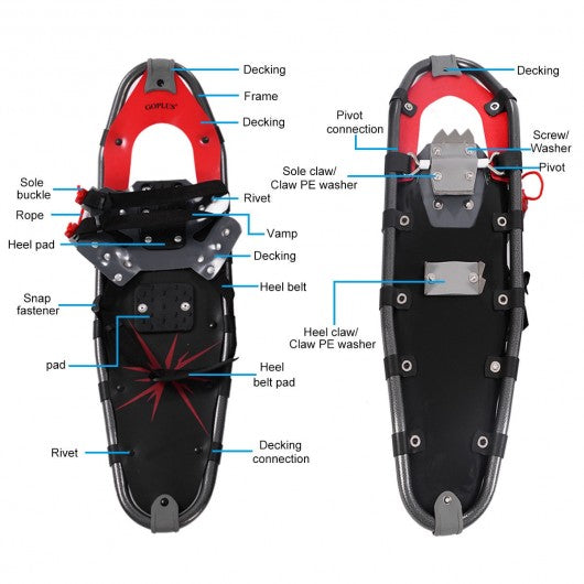 All Terrain Sports Snowshoes w/ Walking Poles & Free Carrying Bag