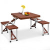 Portable Folding Picnic Table with Seating for Garden Camping