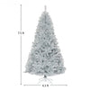 7.5Ft Hinged Unlit Artificial Silver Tinsel Christmas Tree