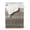 Removable Liner Bag Synthetic Rattan Basket Handwoven Laundry Hamper