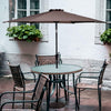 9FT Patio Umbrella Patio Market Steel Tilt W/ Crank Outdoor Yard Garden-Tan