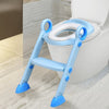 Toddler Toilet Potty Training Seat with Non-Slip Ladder-Blue