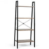 4-Tier Ladder Shelf Ladder Bookcase Bookshelf Display Rack Plant Stand