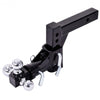 Triple Ball Swivel Adjustable Drop Turn Trailer Tow Hitch Mount