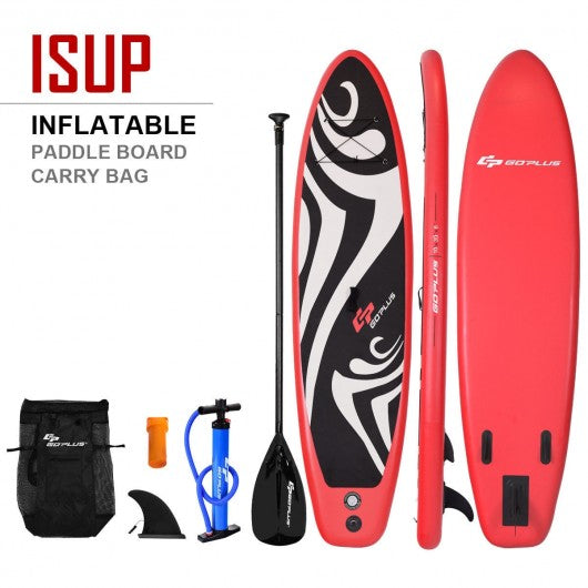 10' Inflatable Stand up Adjustable Fin Paddle Surfboard with Bag