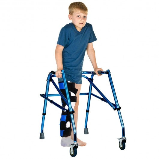 Folding Adjustable Walker Small Aluminum Walker -Blue