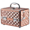 Beauty Cosmetic Makeup Case with Mirror & Extendable Trays