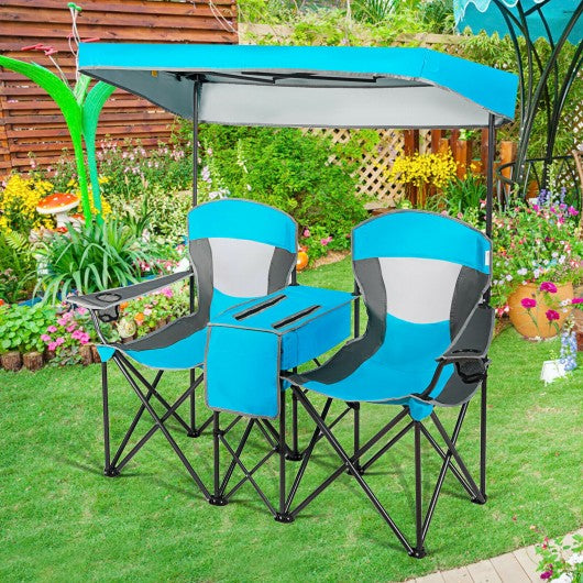 Portable Folding Camping Canopy Chairs w/ Cup Holder