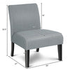 Modern Upholstered Armless Cozy Fabric Chair