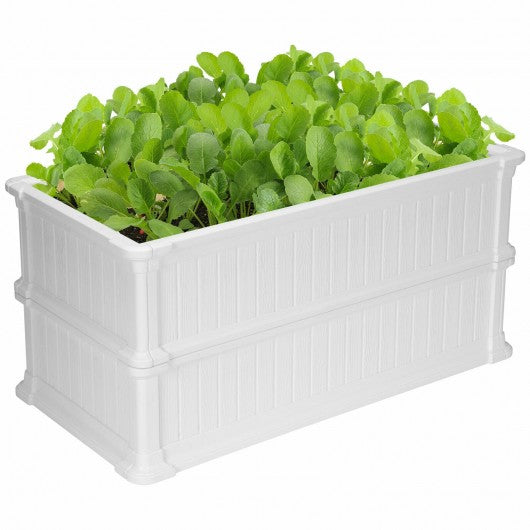 2 PCS Raised Garden Rectangle Plant Box