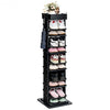 Rotated Shoe Rack 9 Tier Wooden Shoe Organizer -Black