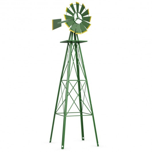 8Ft Tall Windmill Ornamental Wind Wheel