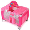 Foldable Baby Crib Playpen w/ Mosquito Net and Bag