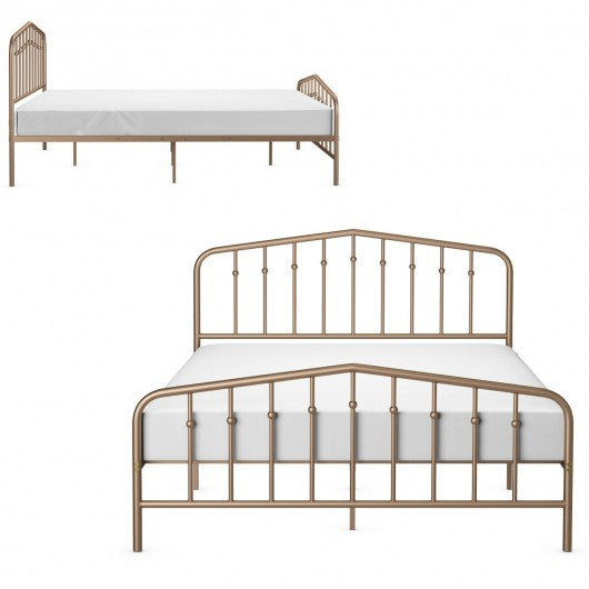 Full Size Metal Bed Frame with Headboard & Footboard