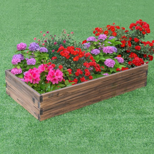 Elevated Wooden Garden Planter Box Bed Kit