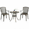 Outdoor Aluminum Dining Set of 2 Patio Bistro Chairs