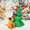 6.5 ft Outdoor Inflatable Christmas Tree Santa Decor with LED Lights