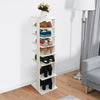 Wooden Shoes Storage Stand 7 Tiers Shoe Rack Organizer Multi-shoe Rack Shoebo-White