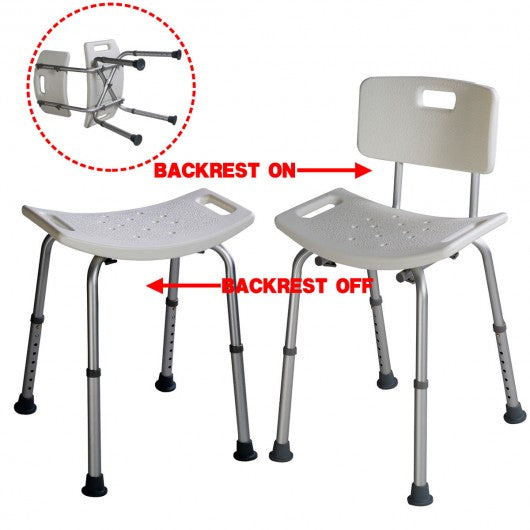 6 Height Medical Bath Stool with Backrest