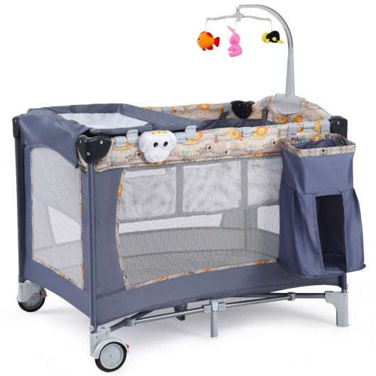 Foldable 2 Color Baby Crib Playpen Playard