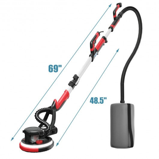 Electric Drywall Sander 750W Adjust Variable Speed w/ Vacuum  & Light