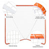 6' x 6' Portable Lacrosse Practice Net for Sport Training