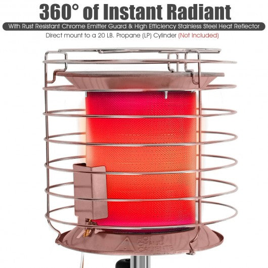 35 000-42 000 BTU 360 Degree Camping Top Propane Heater