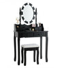 Makeup Dressing Table with Lighted Mirror and Touch Switch