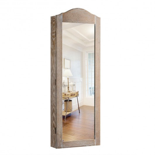 Cabinet Wall/Door Mounted with Mirror Jewelry Armoire