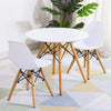 Kids Modern Dining Table Set with 2 Armless Chairs