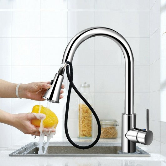 Kitchen Faucet Single Handle Brushed Nickel